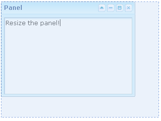 Resizable panel