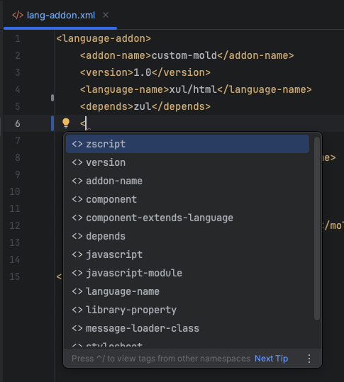 lang-addon.xml code completion