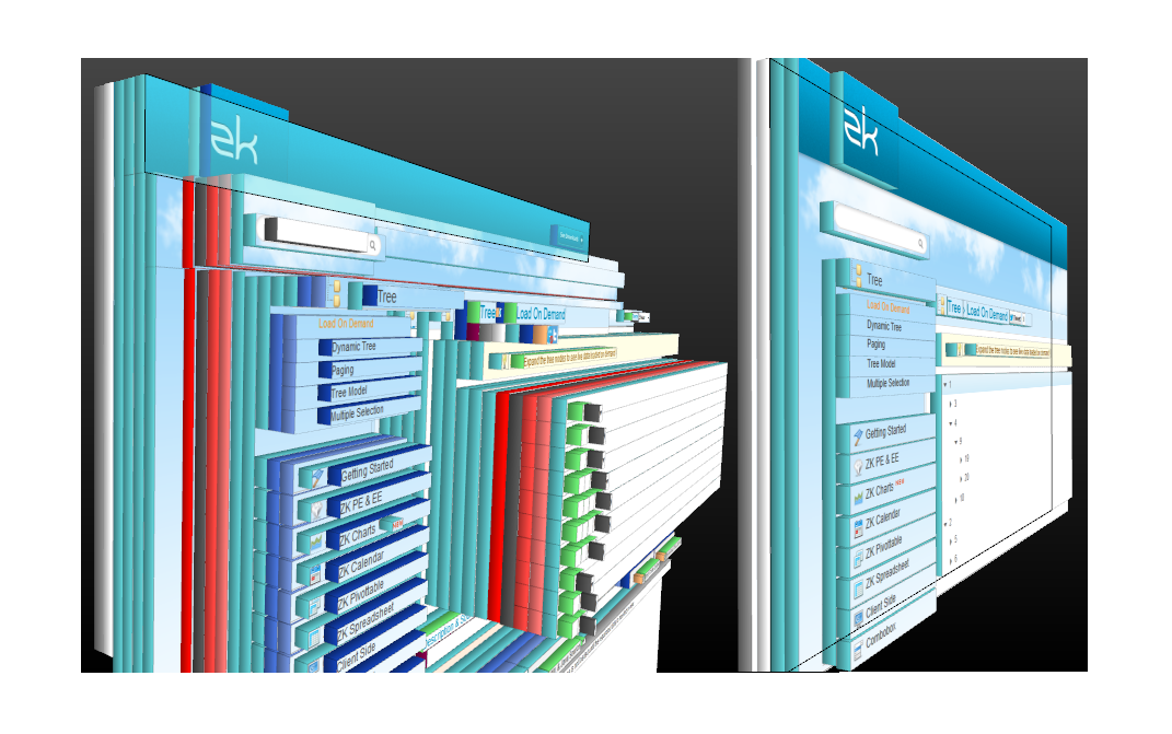 An illustration of how QF-Test can condense complex web application HTML into semantic components
