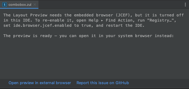 Preview pane when JCEF is unavailable